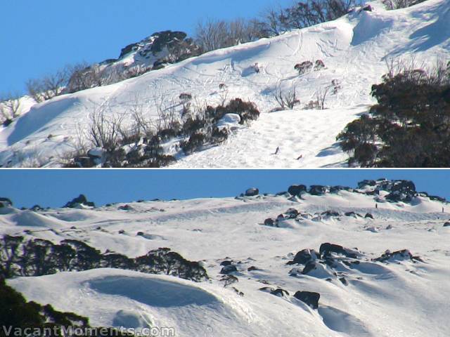 Cornices in Golf Course Bowl<BR>And Central Spur