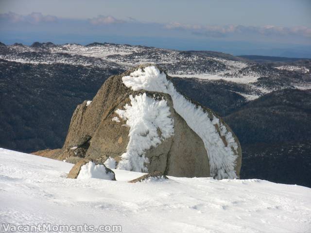 Ice-turkey formation on rock<BR>or may be you see something else?