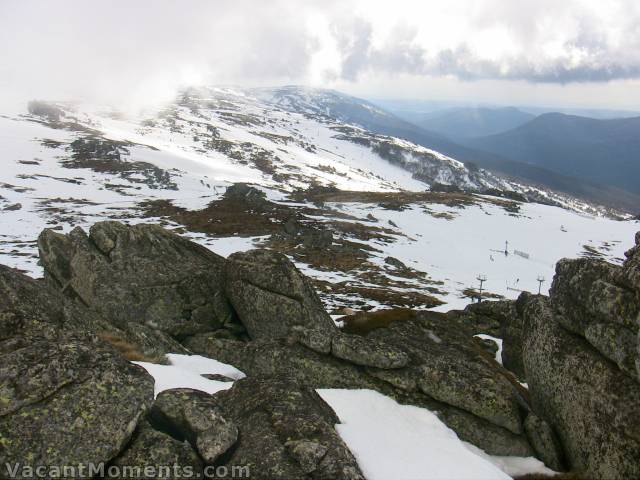 Looking north from Karels with the cloud and wind increasing