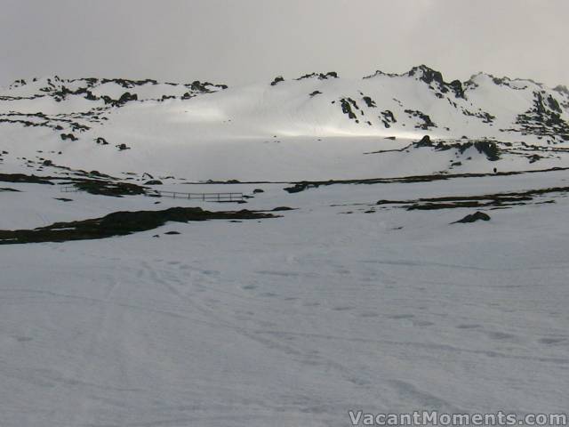 Looking west from the Traverse-to-Conrod towards Merrits Bridge and Sig Hill