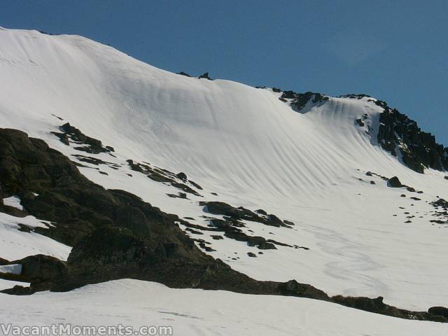 Close up of our first descent