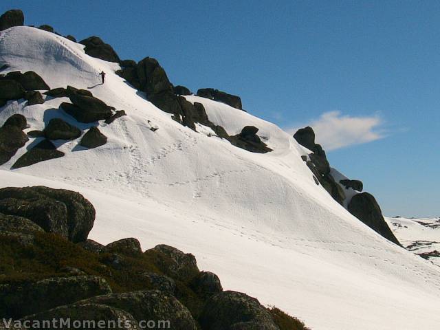 It's a long way to the top if you want to rock and roll<BR>Yours truly climbing Everest - photos by Marion