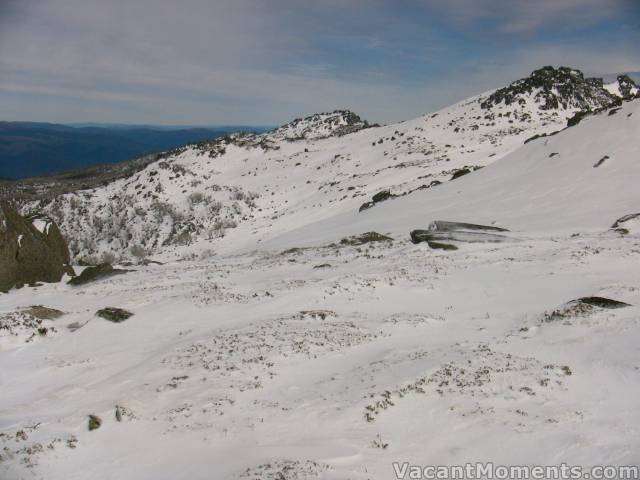 Trekking out of the resort towards Bogong