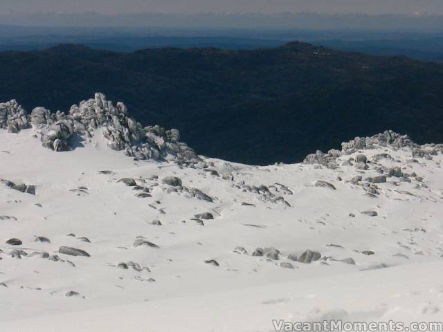 Back of Everest (left) and Sig Hill (right) as seen from Pyramid