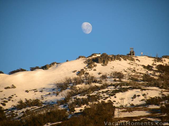 Moon setting over Eagles Nest in yesterday's Spring Equinox crystal-clear early morning sky