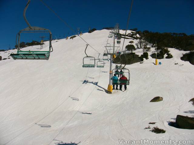 Riding the Mt P triple chair