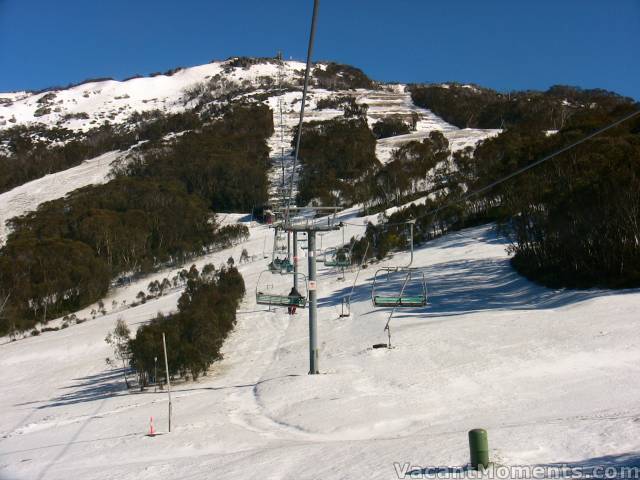 Friday morning on the early chair crossing Meadows