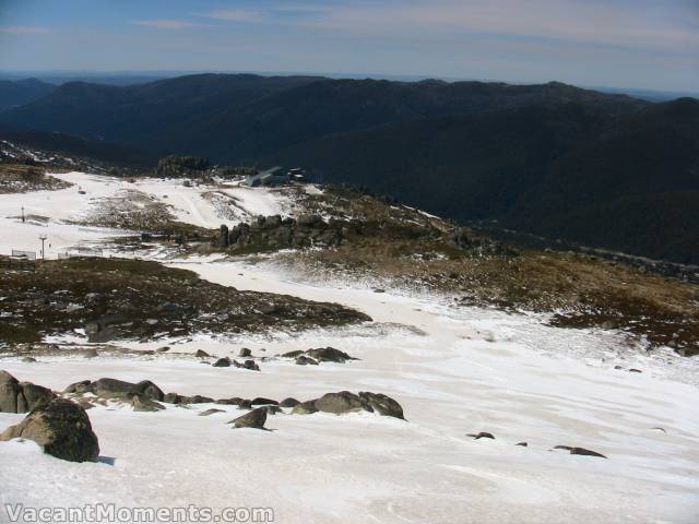 Looking down Karels to The Basin and Eagles Nest