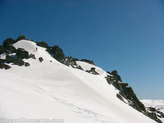 Marion catches me climbing Everest (on my first climb)