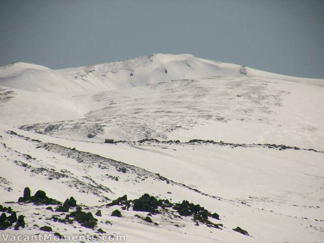 Looking towards Club Lake Chutes with Seaman's Hut centre left