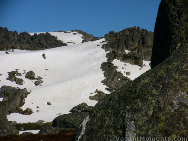 Looking back across to the North Face