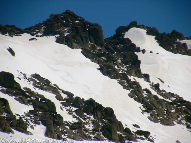 It is hard to see that I'd skied Everest (right hand side)<BR>but not so on the North Face