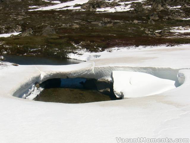 This snow bridge is ready to fall