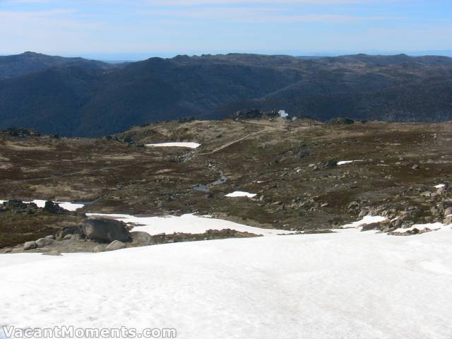 View from top of the Main Face looking back to Eagles Nest