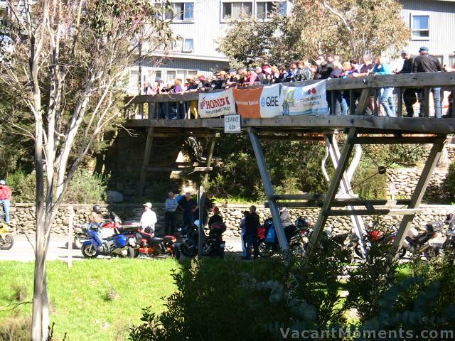 The crowds of spectators took to every vantage point