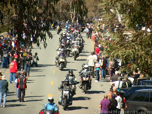 Thousands of motor cycles cruised into Thredbo Village