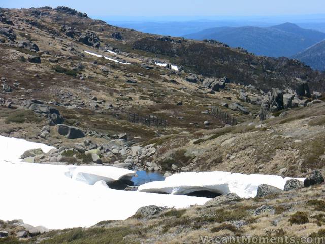 Merritts Creek swallowing the snow pack