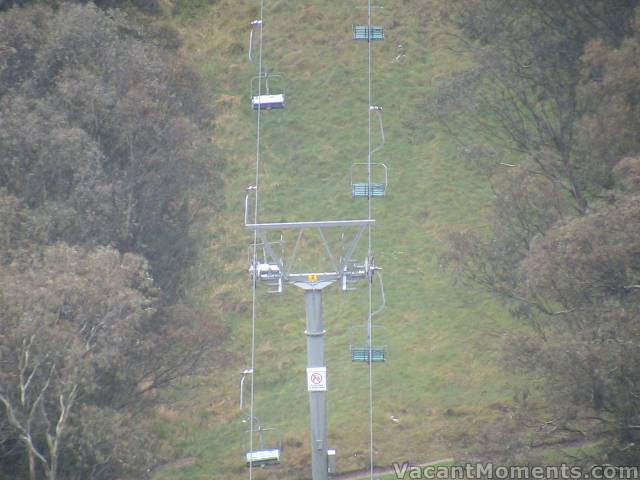 Snow delivered to the Village on Snowgums chairlift