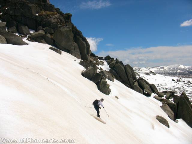 moi on North Face - photo by Marion