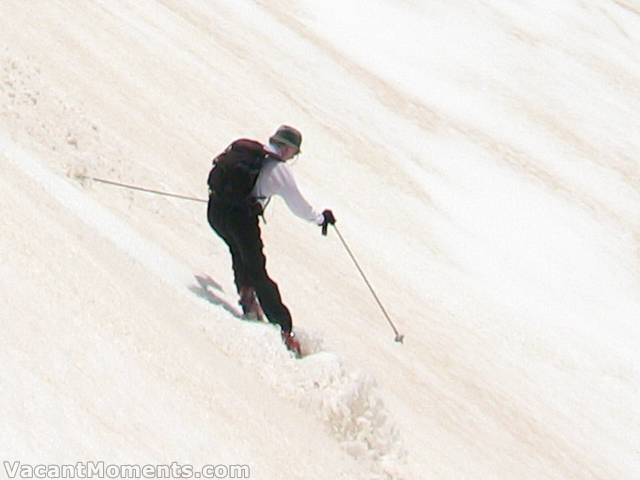 There was some deep snow, much of which followed me down<BR>photo by Marion