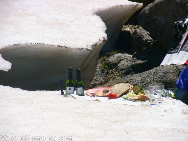 Lunch for us - not the flies.<BR>The small bush flies are out in force