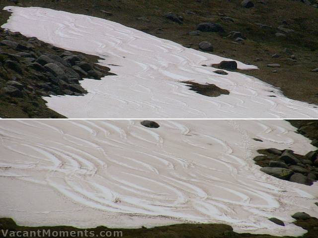 The top of our play field and the bottom where all tracks met