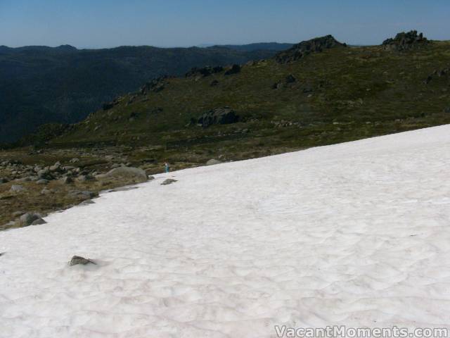 Marion at the bottom of the drift photographed from the top<BR>to provide some idea of the length of run<BR>certainly longer than I had expected