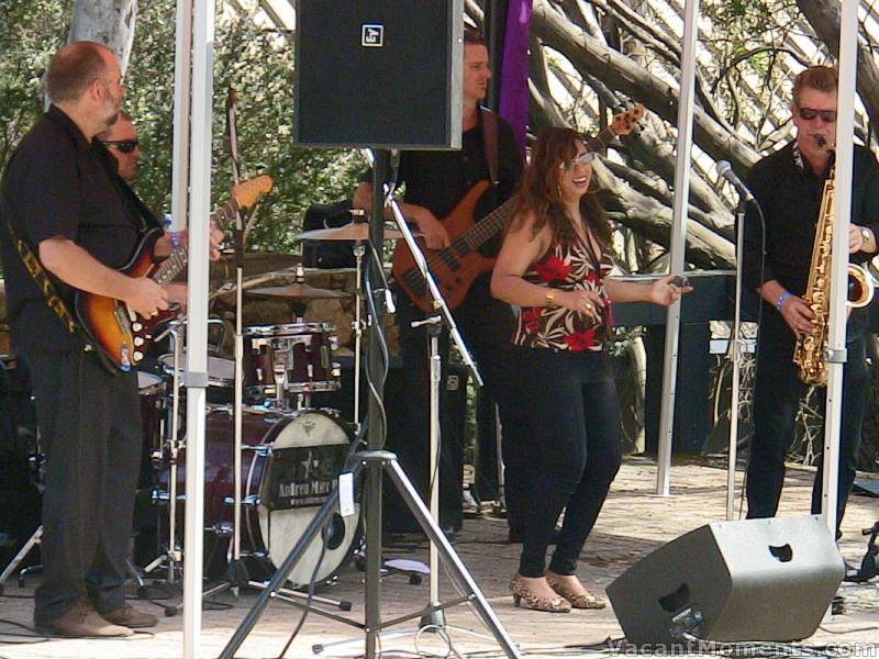 The Andrea Marr Band in the Village Square on Saturday morning