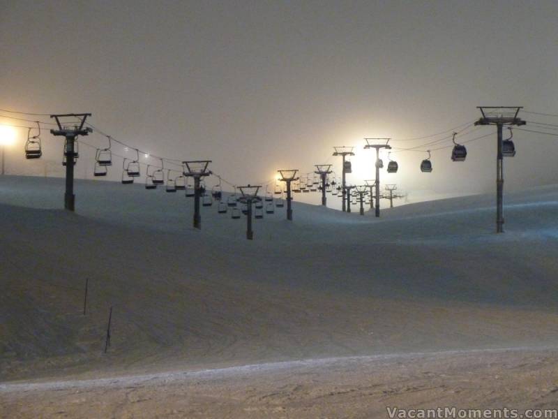 Night skiing