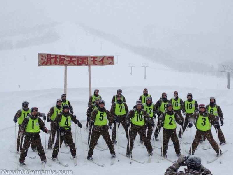 Lucky Phil arrived in Japan just in time for skiing-by-numbers