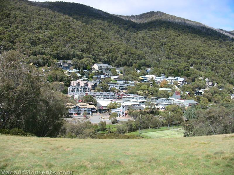 Looking down lower Sundance towards the centre village