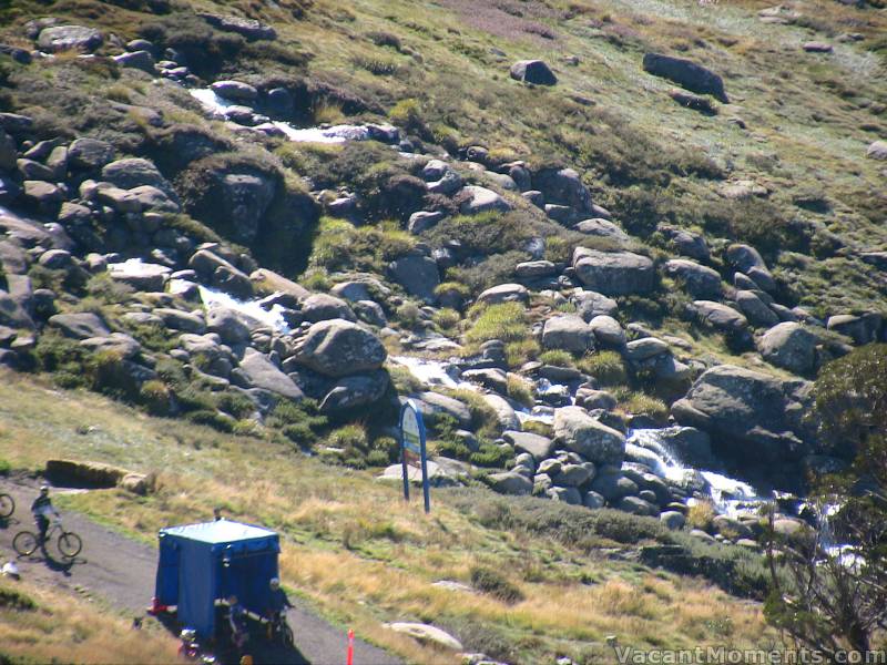 One of the start huts above Black Sallees<BR>Note Merritts Creek in the background