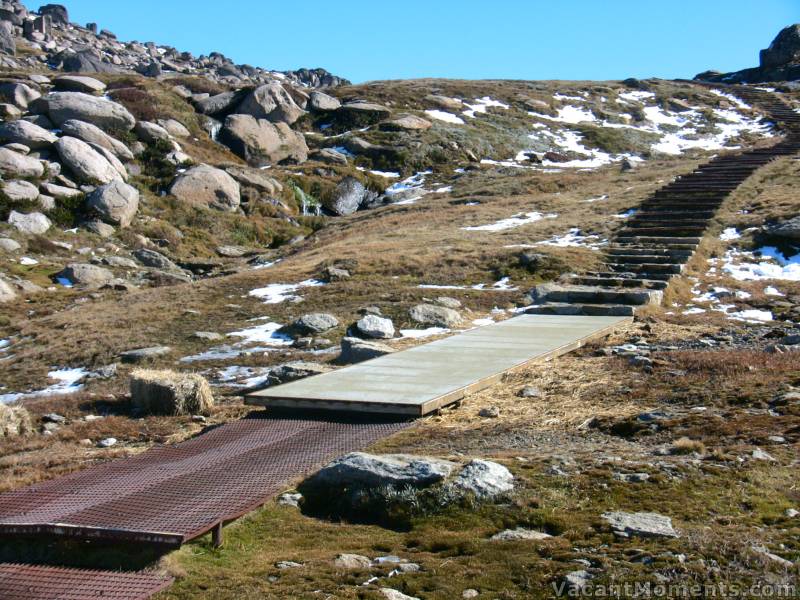 A new section of the Kosciuszko Walk replaces dangerous loose stones