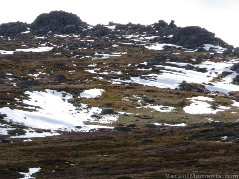 Drifts of snow on the approach to Upper Summer Drift