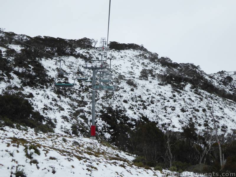 Approaching the Powder Bowl on Cruiser chair