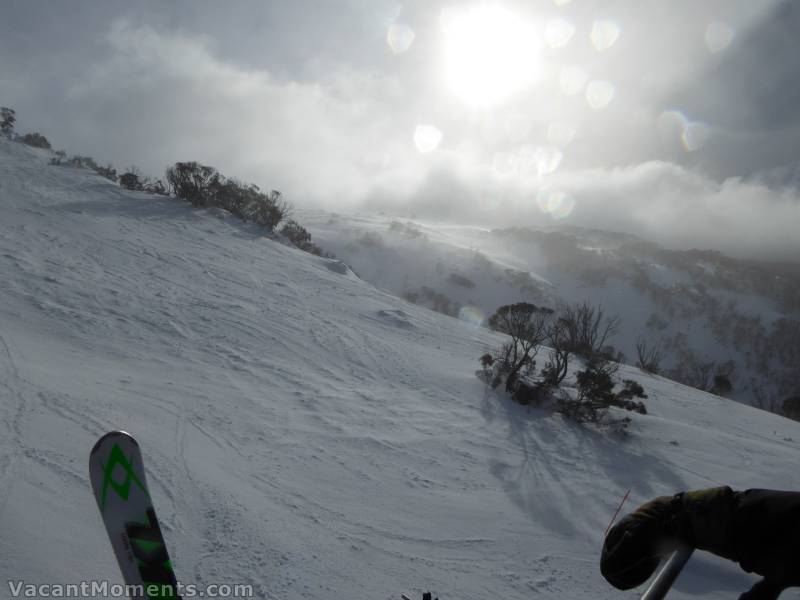 Looking across the Powder Bowl towards Stanleys