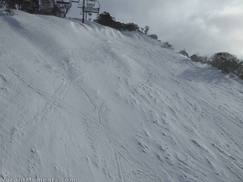 Top of the Pwder Bowl - looked inviting but bullet proof