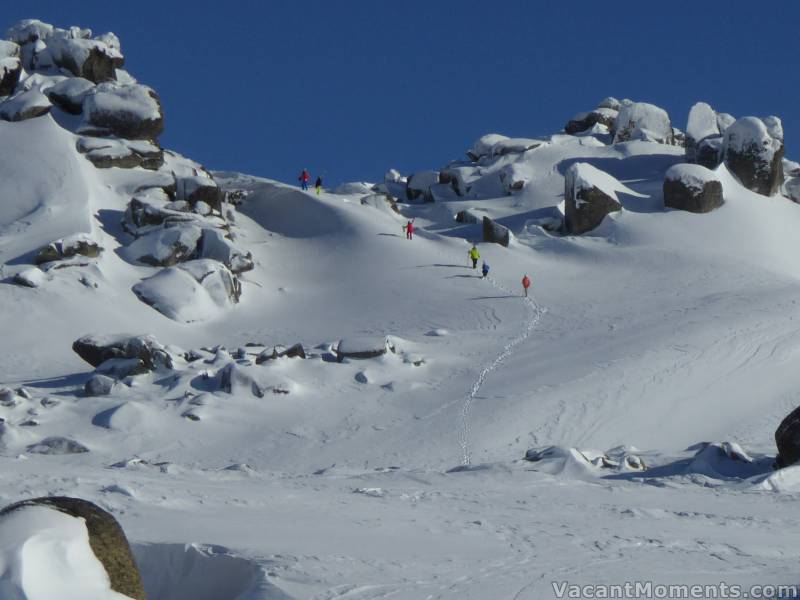 Others took advantage of conditions and went climbing out behind the resort