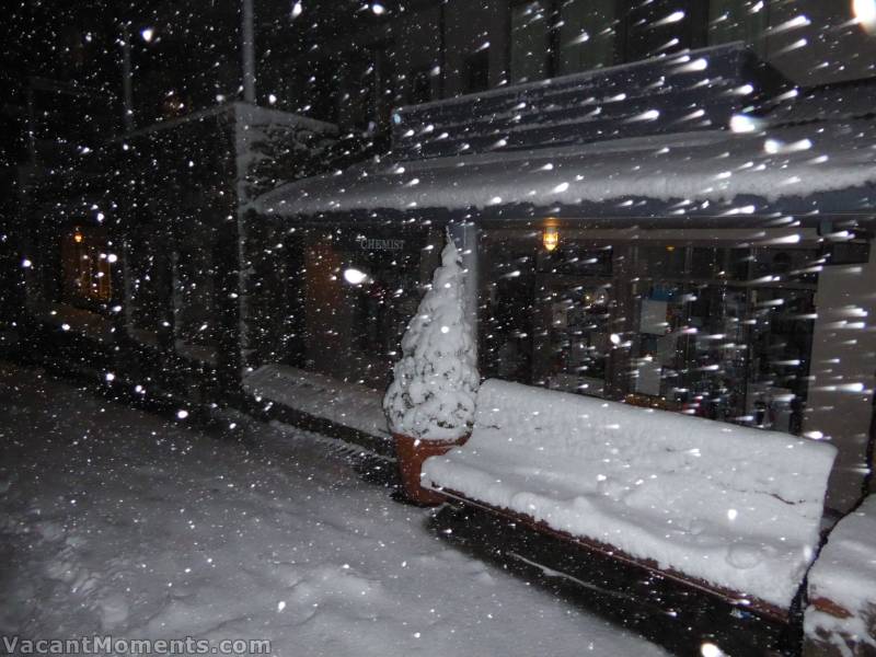 Outside the Chemist in the Village Square at 8pm last night