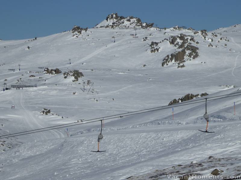 Looking from Sponars T-bar to the top of Karels T-bar<BR>Top of Basin T-bar in centre left