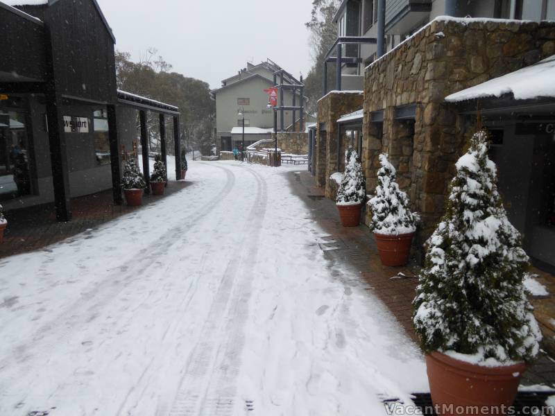 The Village Square yesterday afternoon