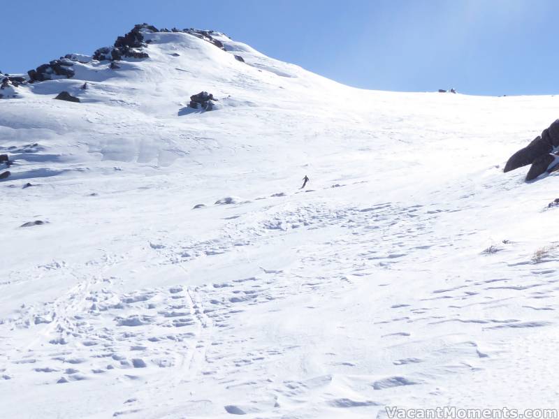 Jerry above Bogong between ice sheets and sastrugi