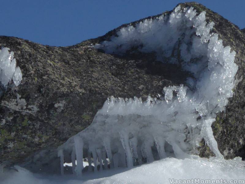 Amazing icicles revealed after the damp of Monday & Tuesday was snap frozen under a big high pressure system