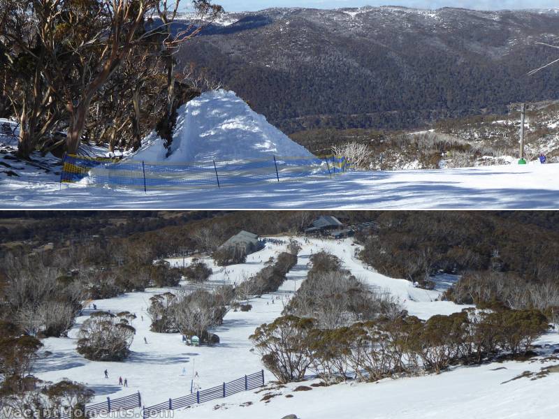 Someone storing snow for a rainy day?<BR>View from Wiamea to Cruiser base