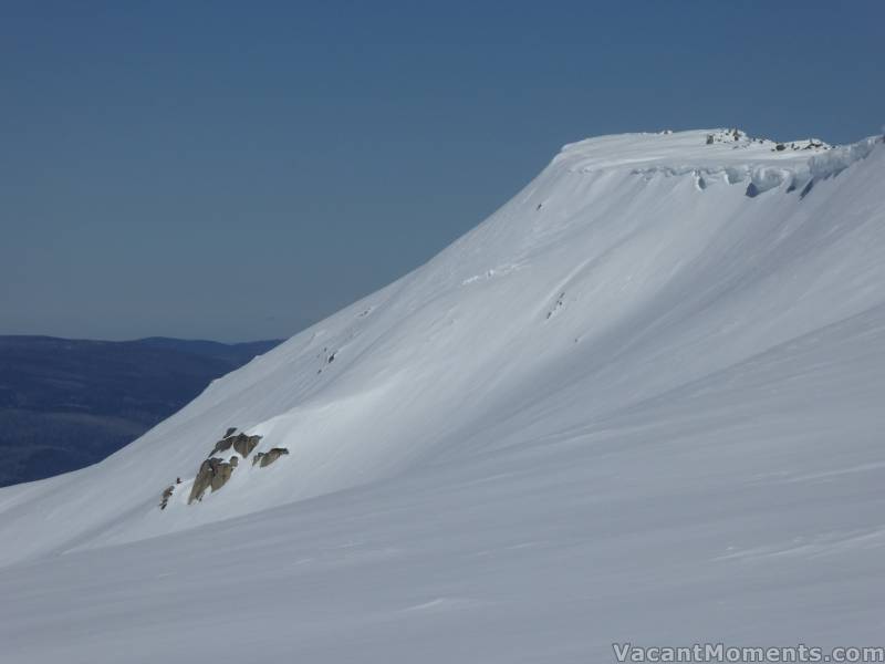 Looking south along the Kosi Cornice - it's massive