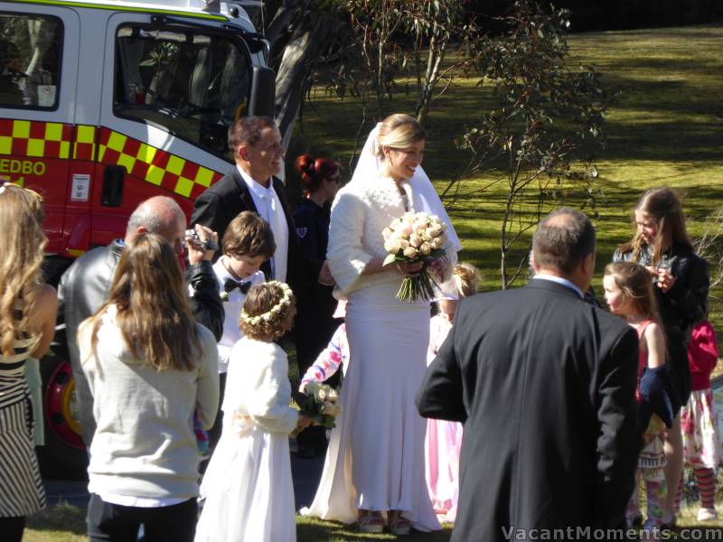 The bride arrives