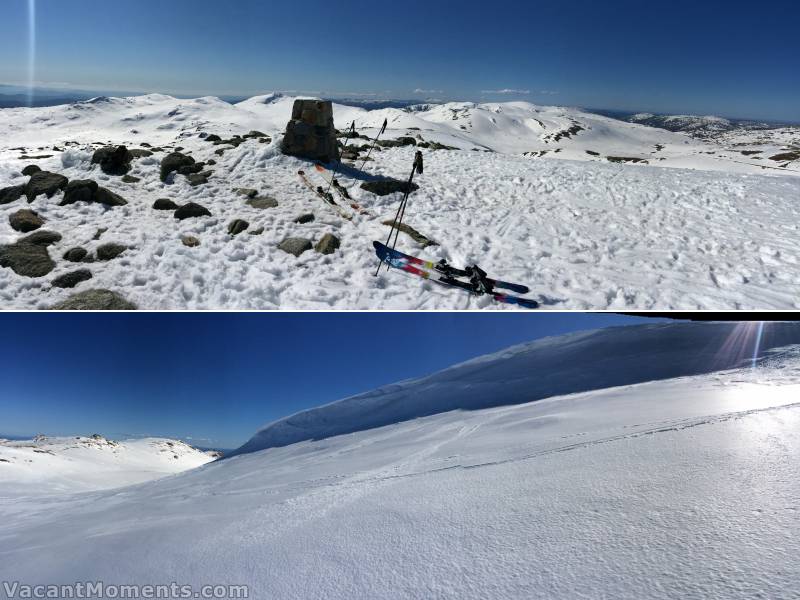 Monday afternoon at Mt Kosciuszko - photo courtesy of Peter