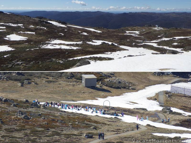 View from top of North Face towards Eagles Nest<BR>Very popular today