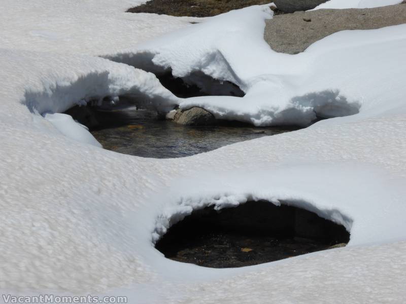 Thin snow bridges are to be avoided at all cost