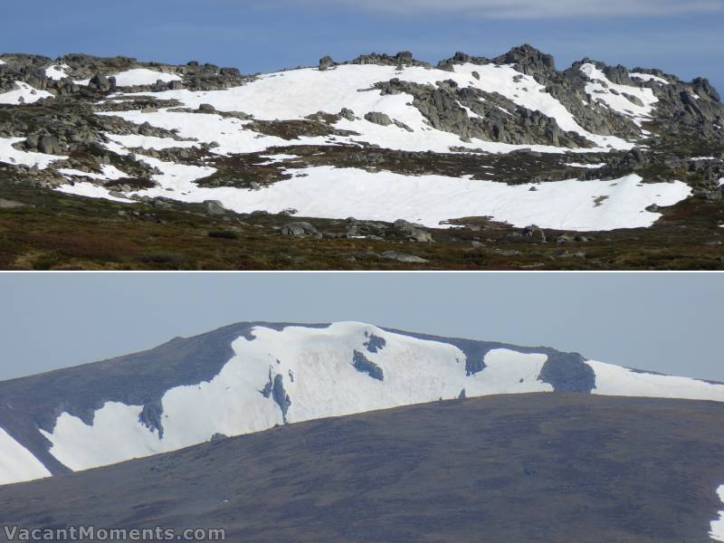 My target, Signature Hill and<BR>the view beyond that to the Club Lake Chutes